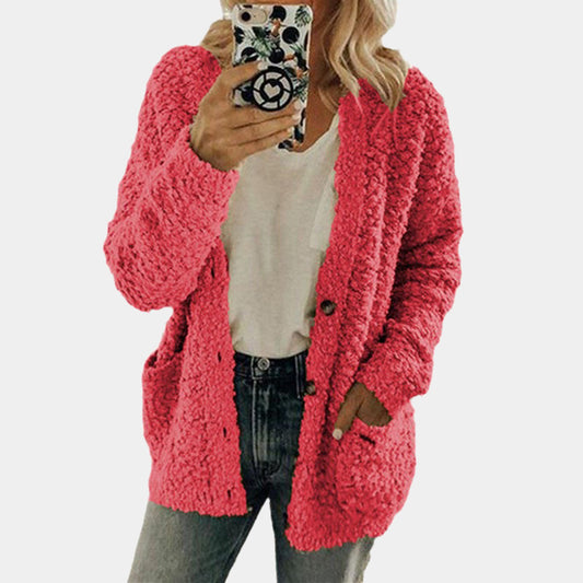 Autumn and winter casual sweater coat woman