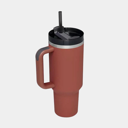 Stainless steel straw portable thermos cup