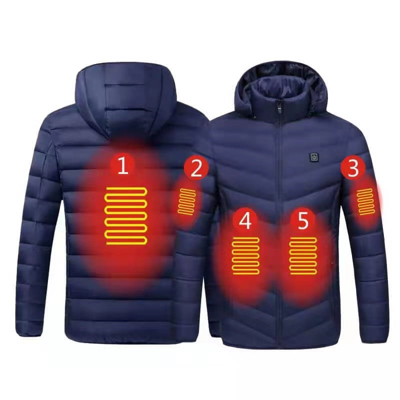 Smart heating padded jacket