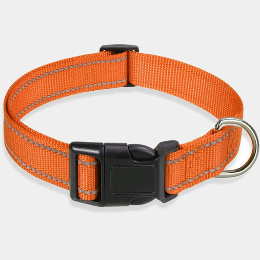 Adjustable reflective pet collar