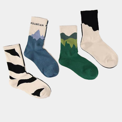 Asymmetrical AB sports socks