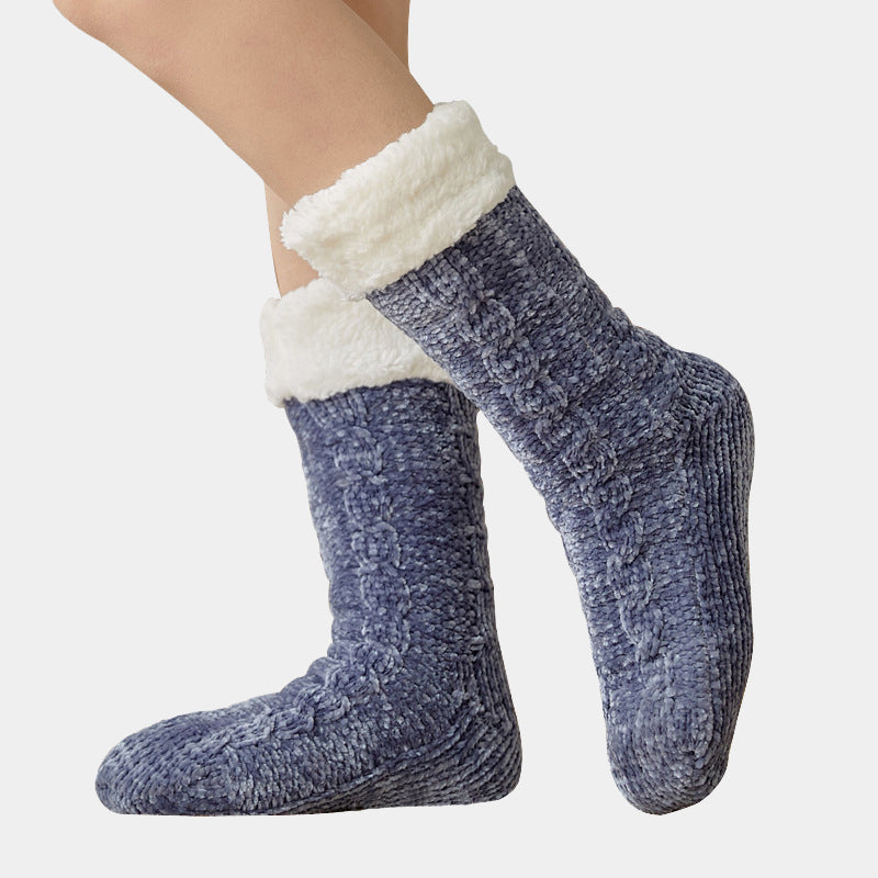Hemp flower winter floor socks