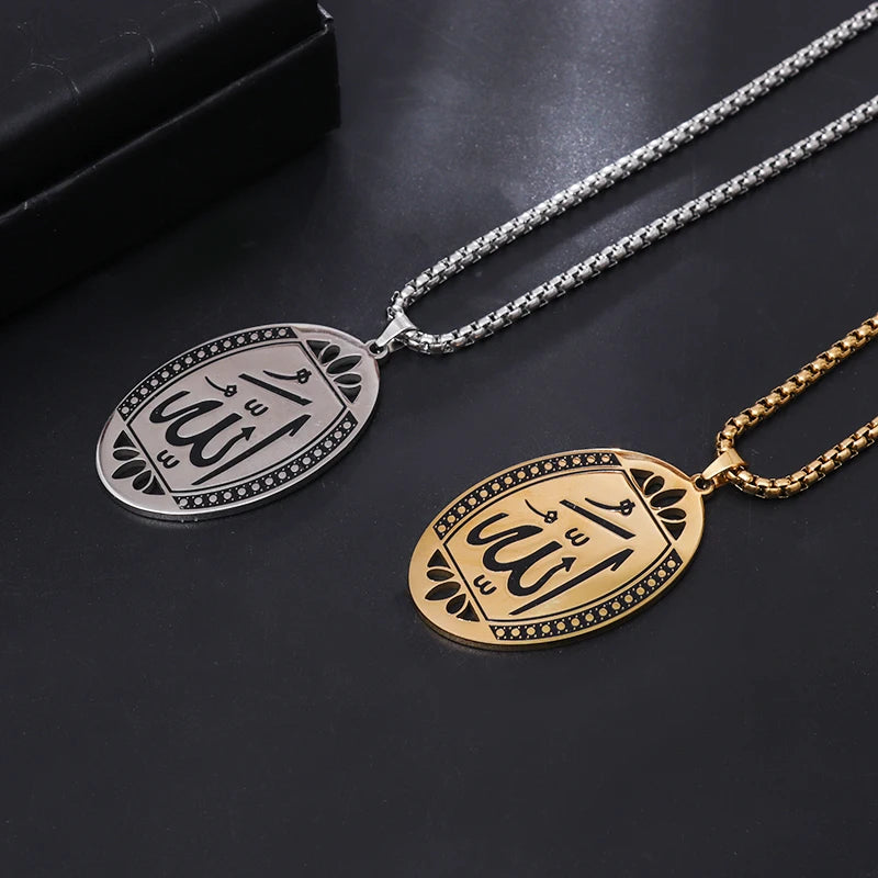 W icon electroplated necklace