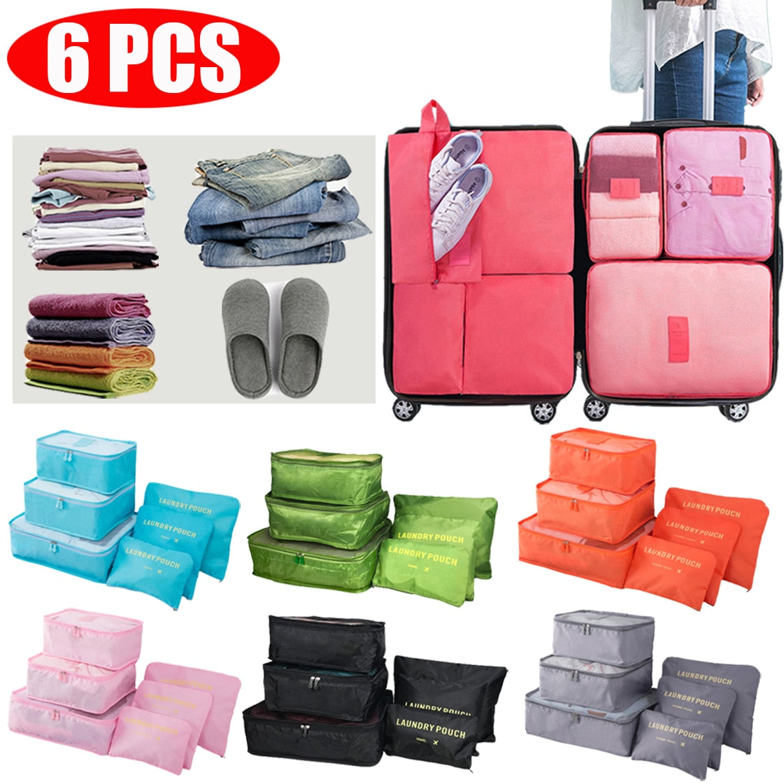 6PCS Travel Storage Bag