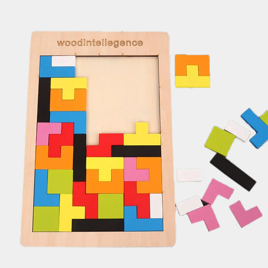 Wooden Kids Logic Square Puzzle Toy