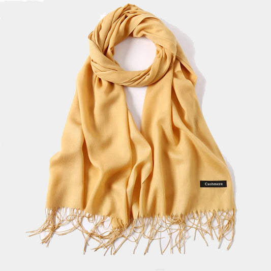 Thin solid color scarf woman