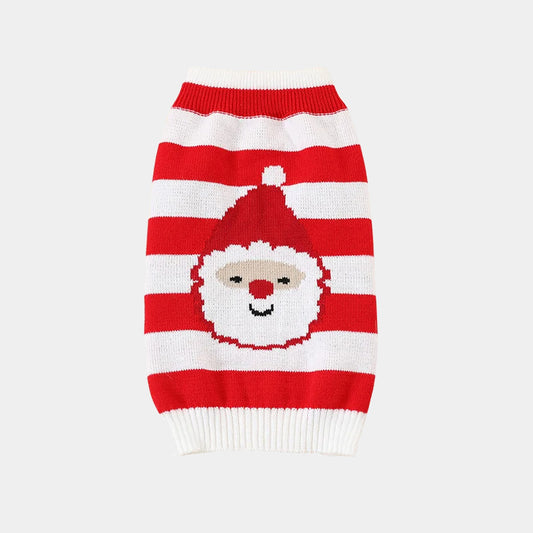 Red knit pet clothes