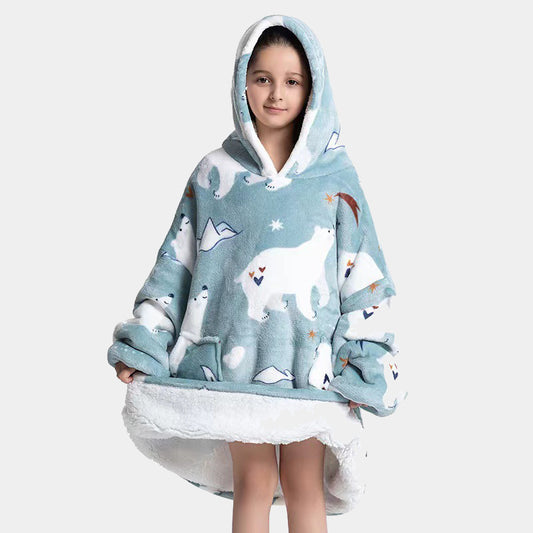 Cartoon flannel nightgown for kids