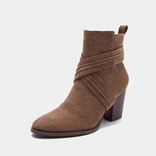 Women's chunky suede boots