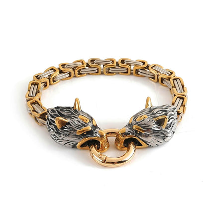 Stainless steel Wolf bracelet
