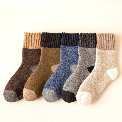 Winter men's mid-tube wool matching socks