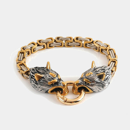 Stainless steel Wolf bracelet